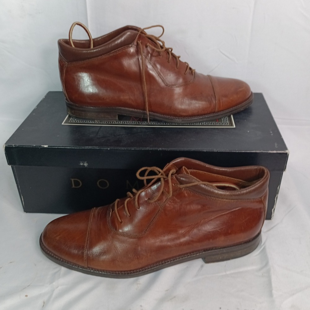 Johnston & Murphy Domani 2440 Mens Brown Leather Cap Toe Chukka Boots Size 9 M